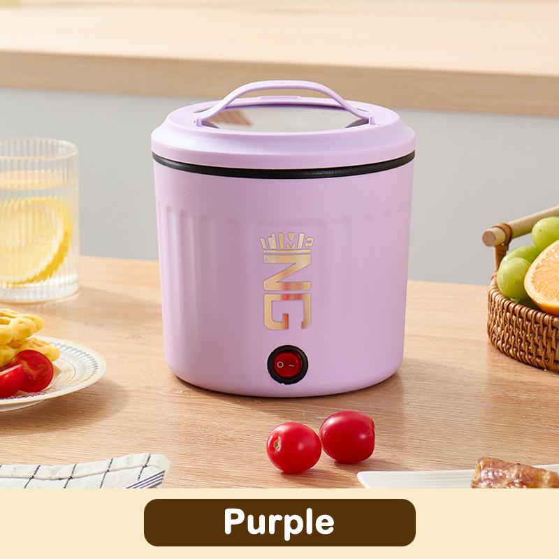 

110 В/220 В Электрический хот-пот Многофункциональная рисоварка Сковорода Кастрюля для лапши быстрого приготовления Каша Суп Тушеная рыба Подогреватель Сковорода 220V фиолетовый