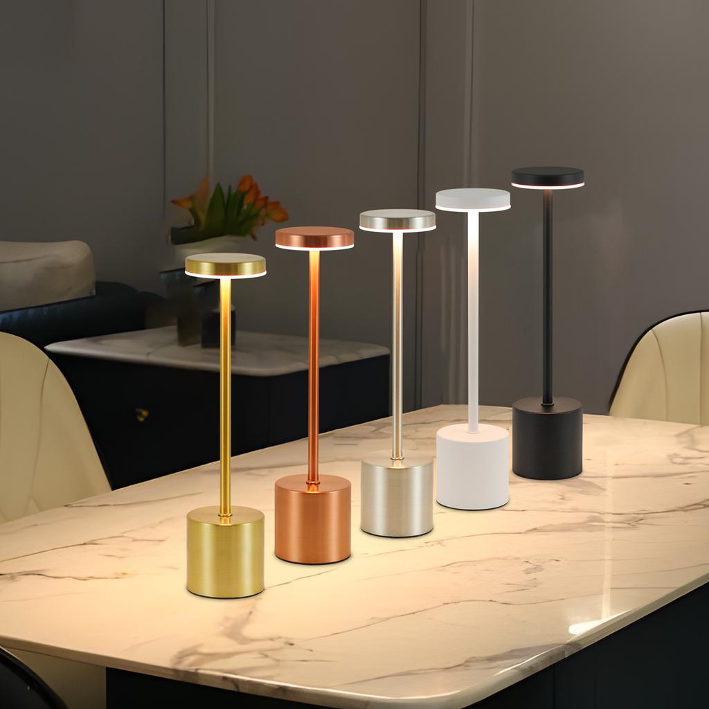 NEW Design Cordless Led Table Lamp Modern Wireless Rechargeable Touch Dimming Portable Restaurant Lights Luxury Desk Table Lamps