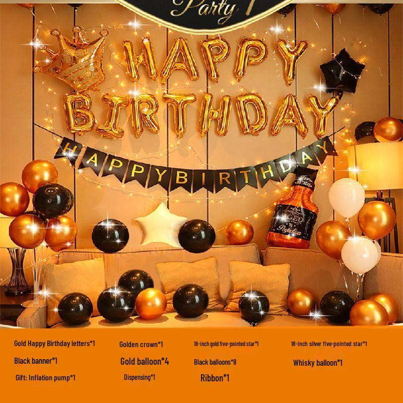 18th Birthday Party Decoration Set - Balloons & Backdrop for Boys and Girls