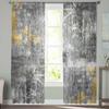 Abstract Black Texture Distressed Window Tulle Curtains for Living Room Bedroom Hotel Luxury Decoration Sheer Curtains