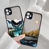 Hand Painted Phone Case For iphone X XS XR Scenery Shockproof Cases For iPhone 15 14 12 13 11 pro MAX Mini 7 8 Plus SE2 Cover