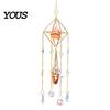 Wind Chime Faux Crystal Suncatcher for Window, Natural Stone Rainbow Maker with Prism Home Decoration Pendant Indoor Outdoor, Home, Garden,