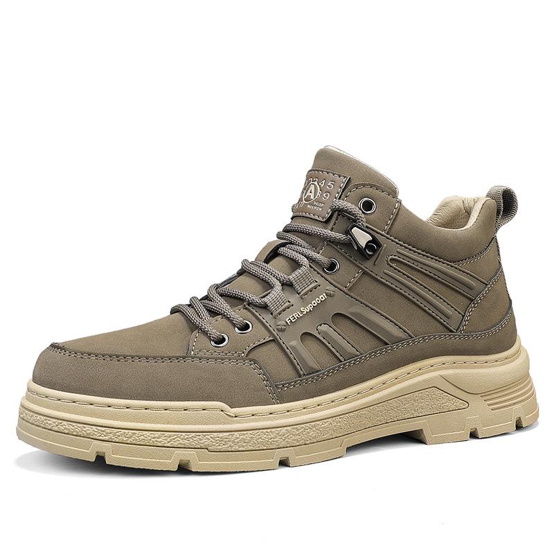 

Retro tooling shoes men s autumn and winter new outdoor casual platform men s shoes British style high-top heightening Martin boots 39