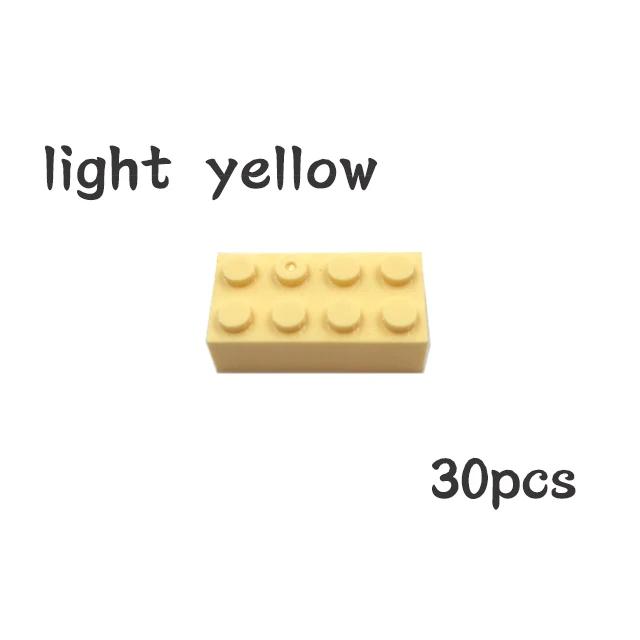 Non-Toxic 30Pcs Bulk Blocks Building Bricks Thick 2X4 Educational Assemblage Construction Toy For Children Size Compatible With Brand 3001