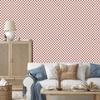 Checkerboard Wallpaper Red, Coral and White for Living Room and Bedroom 50x1000
