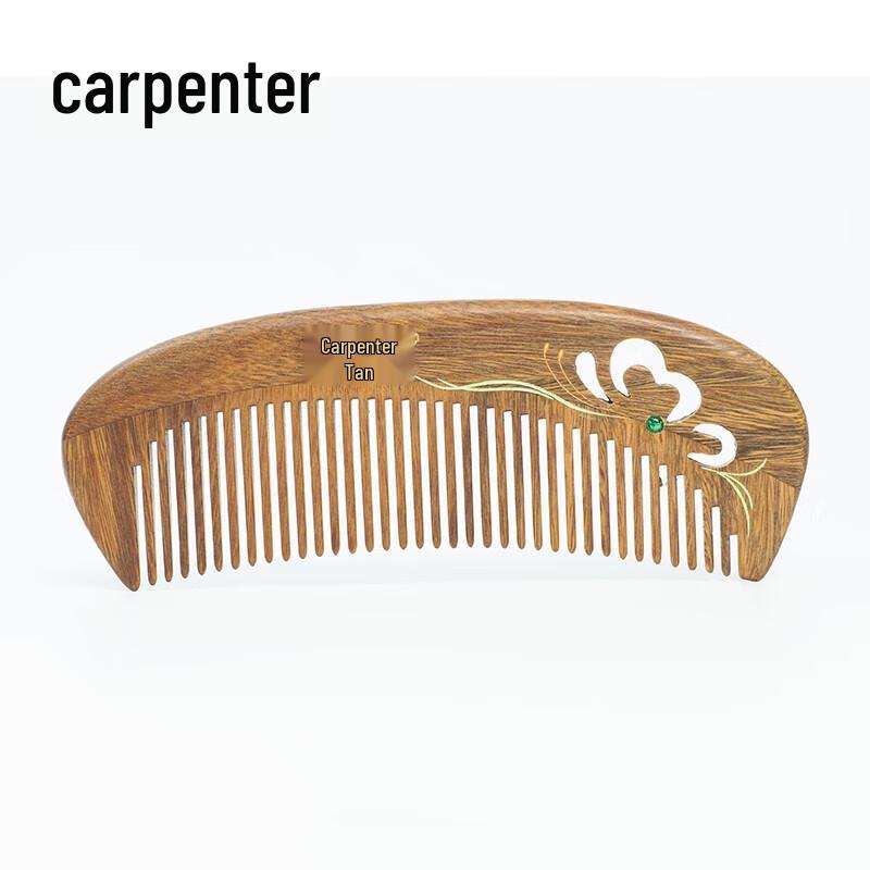 Ручная резьба по нефриту и сандаловому дереву, гребень для волос Тань Муцзянь