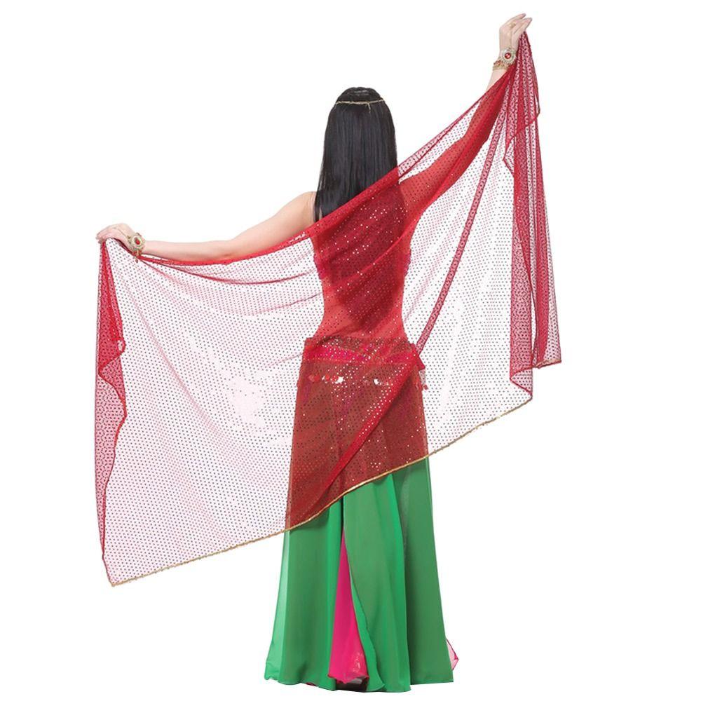 Sequins Latin Belly Dance Shawls Long Performance Shawl Fashion Dance Costumes Accessories  Dance