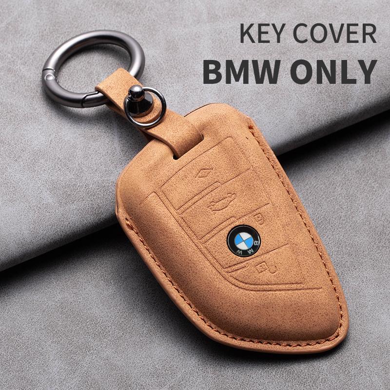 Car Key Case Cover Shell For BMW F20 F10 F20 F30 F80 X1 X3 X5 X6 X7 G20 G30 G01 G02 G05 G11 1 3 5 7 Series Leather Car Keychain