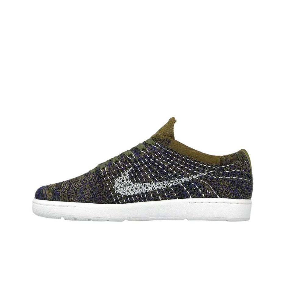 Nike Tennis Classic Ultra Flyknit Olive Flak Women Sneakers Green White-Deep-Royal-Blue-Black 833860-301