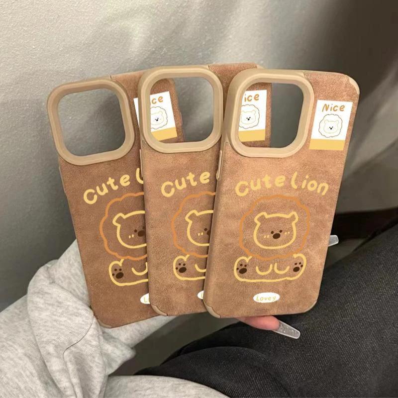 Applicable To Apple 16 Mobile Phone Case IPhone 16 Promax Autumn and Winter Lambskin 15 Cute Simple 14 Cartoon
