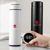 Car Smart Thermos Cup With Temperature Display Stainless Steel Insulated Vacuum Bottle For Peugeot 207 206 208 107 308 408 Key