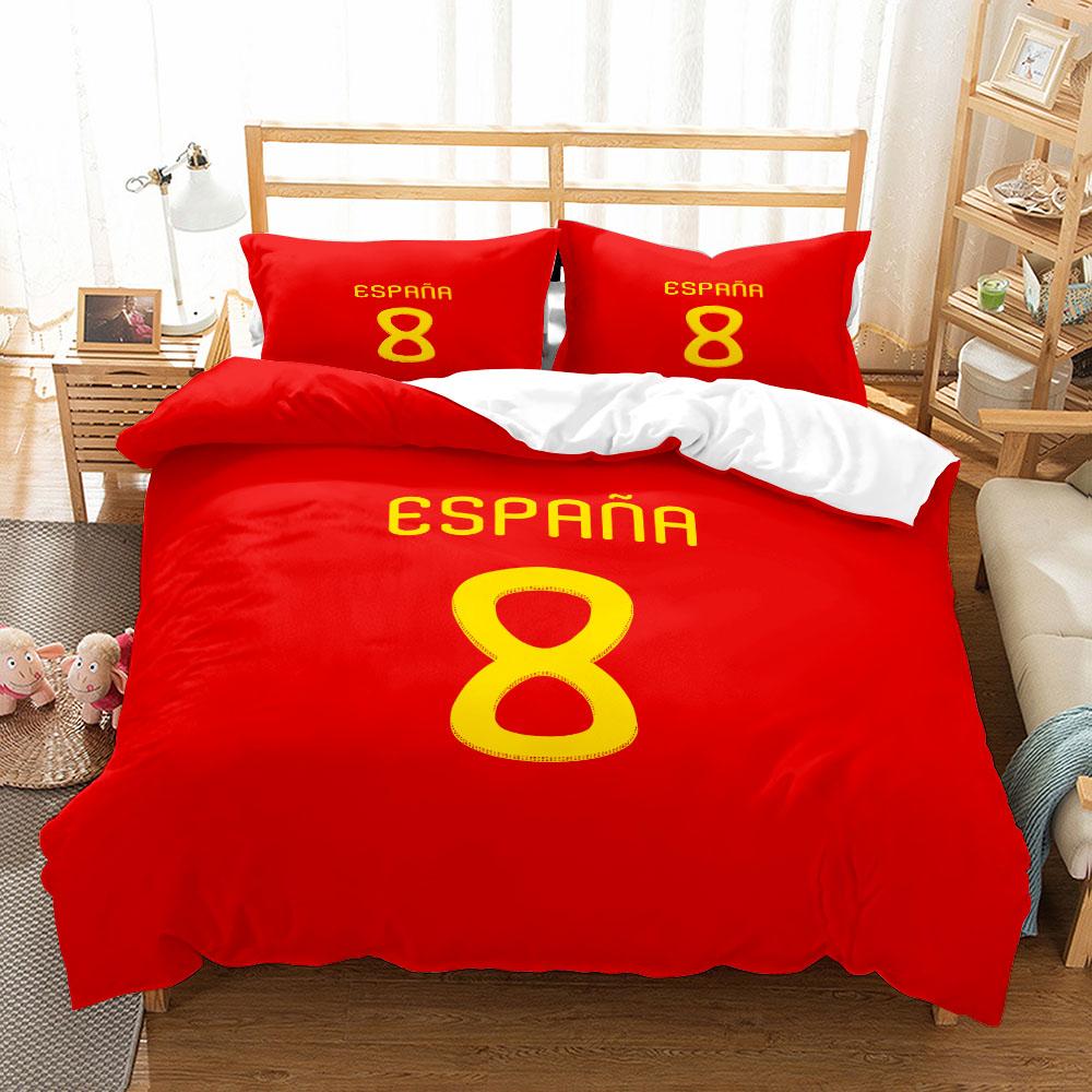 National Soccer Team Core Player Number Duvet Cover Set EU Single Double King US Twin Full Queen Size  Bedclothes