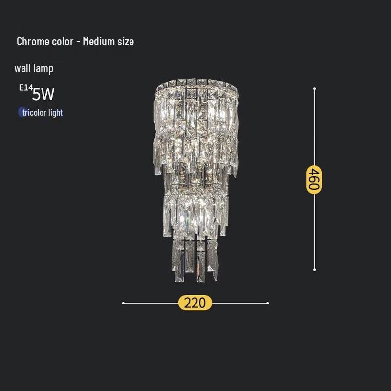 Элегантный настенный светильник-бра из хрусталя