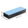 2-Piece Heatsink, Black Groove Heat Dissipation Plate, Cooling Fins, Aluminum, Thermal Runaway Prevention, Heat Dissipation Module, 120x40x20mm,