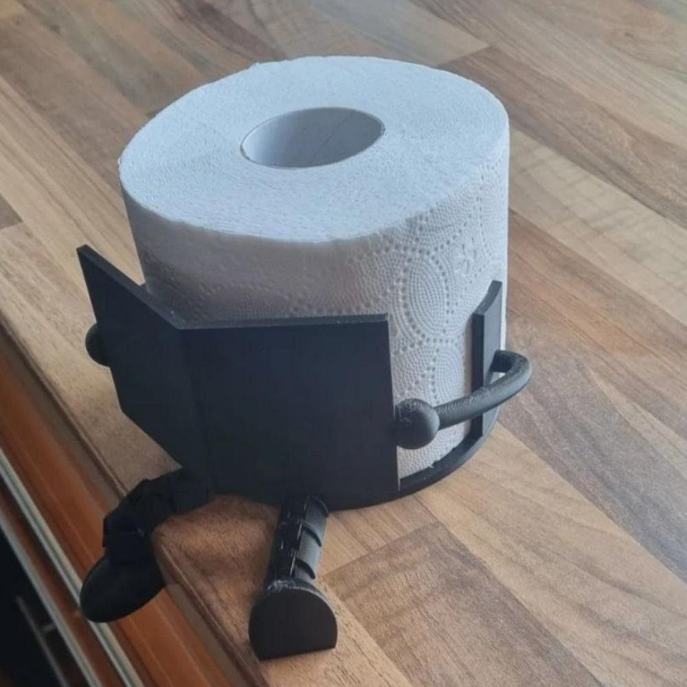 Reusable 3D Printed Tissue Holder Simple Towel Roll Rack Funny Toilet Paper Holder  Home Decoration