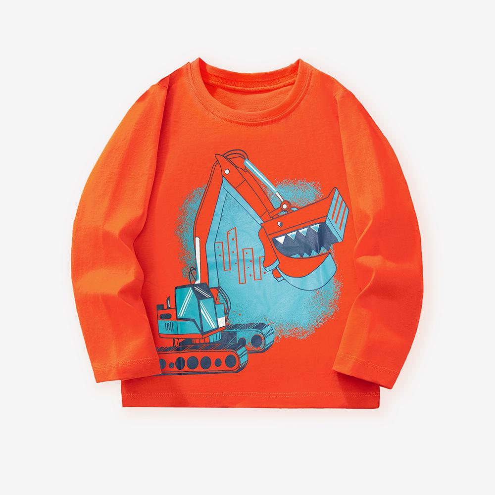 

2025 Cross-Border Kids Autumn/Winter 3-Piece Long-Sleeve T-Shirt Set with Cartoon Print and Knitted Crew Neck – In Stock 7Y (130cm)