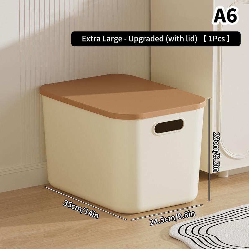Contenitore portaoggetti per scrivania con coperchio, per armadio, vestiti, cassetto, cestino portaoggetti in plastica, contenitore per cosmetici, piccole cose