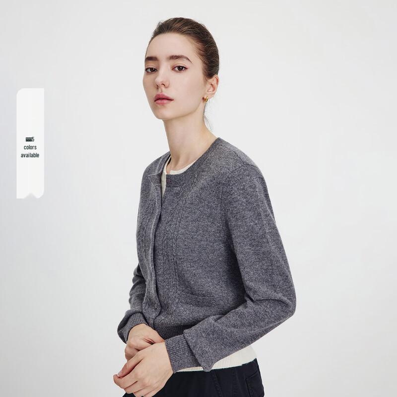 Navigare Women's Faux Two-Piece Wool Cardigan