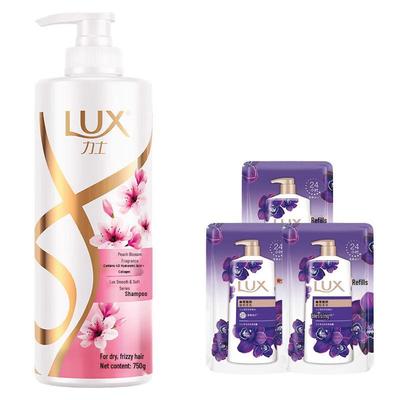 Peach Blossom Scent Anti-Dandruff Shampoo & Shower Gel Set