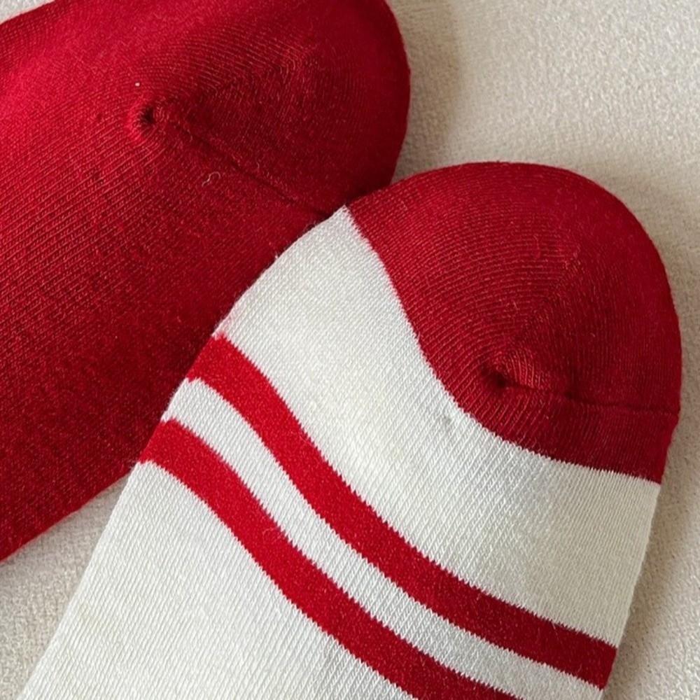 Soft Cartoon Red Socks Cotton Year of The Horse Socks Ladies Socks Zodiac Year Socks  Gift