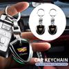 Car Metal Chrome-plated 3D Keychain Man Woman Universal Keychain Waist Pendant for Cadillac Logo SRX XT4 XT5 XT6 ATS XTS CTS CT6