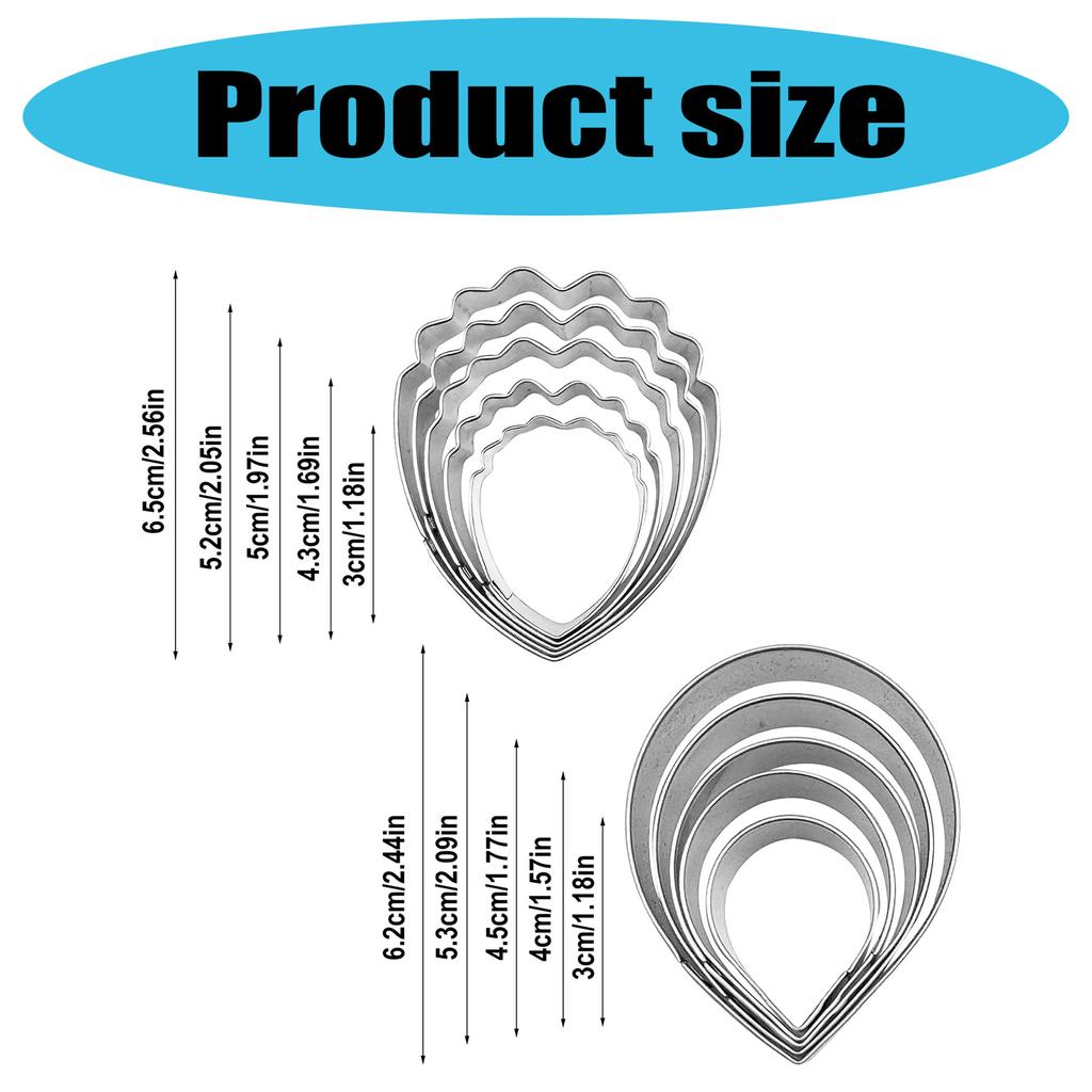 Baking Molds with Stainless Steel Peony Petals Cutter Gumpaste and Chocolate Cake Decorating Mould Kitchen Accessories