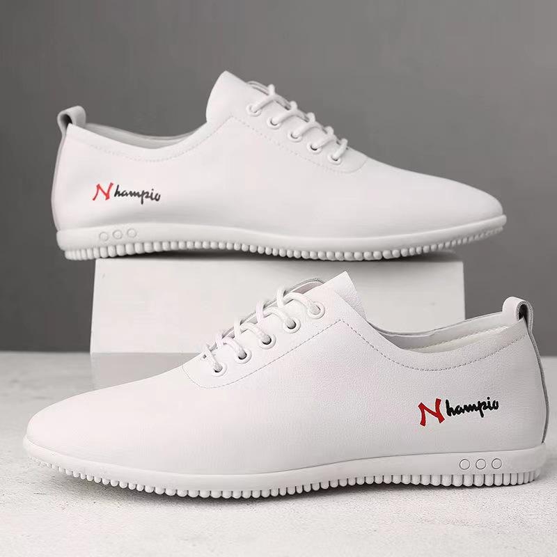 Fashion Men's Summer Shoes 2025 New Designer Spring Autumn Fashion Casual Leather Shoes Male Solid Color Business Shoe for Men