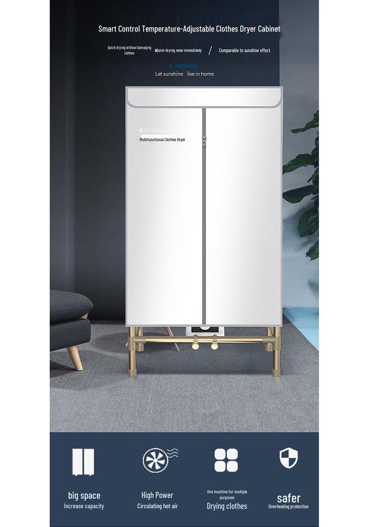 Compact Home Clothes Dryer - Quick Dry & Wardrobe-Friendly