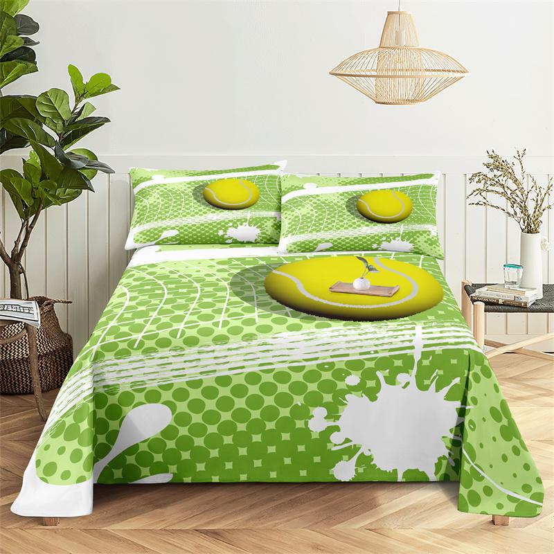 Tenis, Fotbal Sporty 0,9/1,2/1,5/1,8/2,0m Ložní prádlo Digitální tisk Polyesterové prostěradlo s potiskem a povlakem na polštář Ložní souprava s potiskem