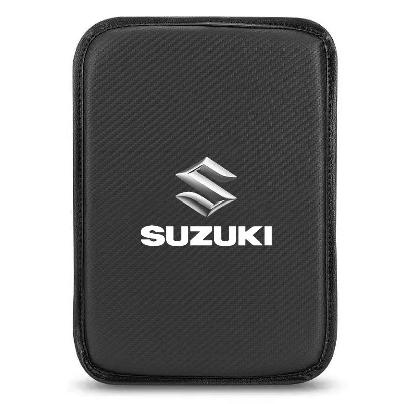 

Подушка на консольный бокс автомобиля из кожи с углеволокном, Чехол-подушка для подлокотника автомобиля для Suzuki Grand Vitara ALTO Ciaz IGNIS Jimny Samurai XL-7 Аксессуары Suzuki