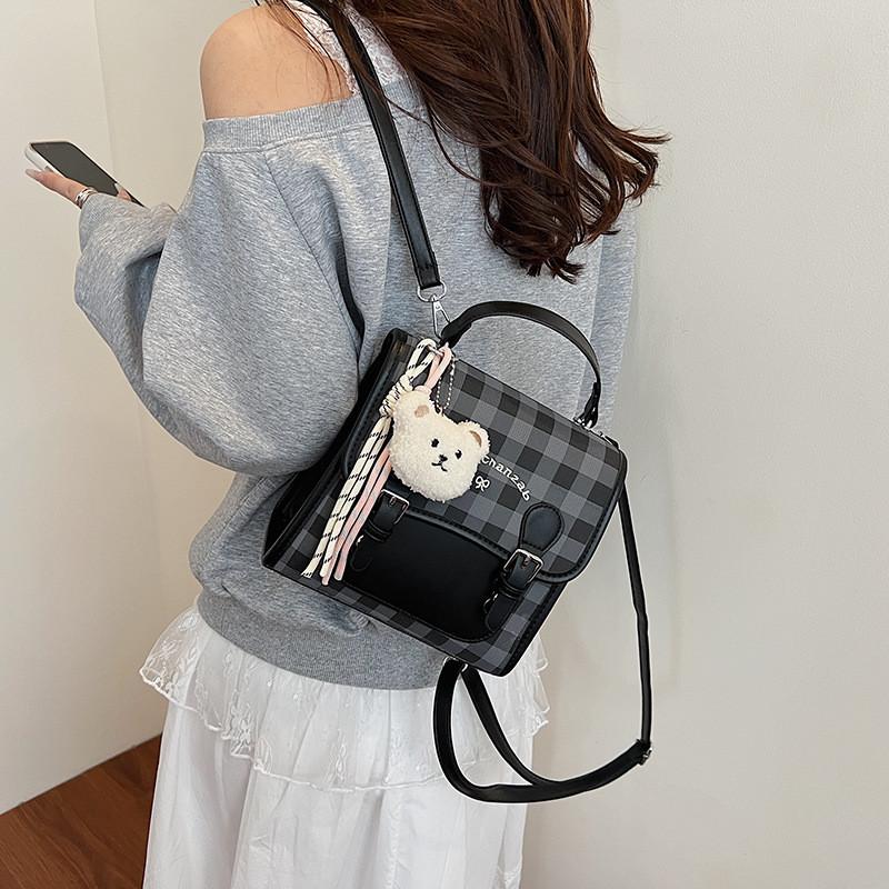 Pu Karierte Muster Ein Schultertasche Für Den Täglichen Gebrauch Damen Mode Handtasche