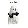 Cute Style Spooky Ghost Statue Smooth Surface Halloween Table Decor Ghost Cat Ornament  Office Desk
