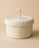 Rope Woven Basket Decorative Organizer Laundry Hamper Dirty Clothes for Living Room Bedroom