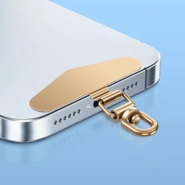 

Universal 360 Degree Rotatable Stainless Steel Phone Lanyard Patch Anti-lost Metal Gasket For Cellphone Case Strap Parts Pad золотой