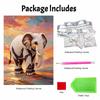 Perlenmalerei DIY-Set Rahmenloses Elefantenleinwand Glänzende Perlenkunst Kreatives Bastelset für Schlafzimmer Wohnzimmer Dekoration