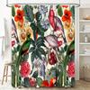 Floral Botanical Birds Shower Curtain Tropical Rainforest Nature Landscape Bathroom Decor Vintage Artistic Pattern Home Decor