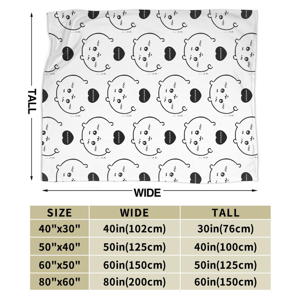 Chiikawas Heart Love Hachiware Usagi Blanket Fleece Spring Autumn Super Soft Throw Blanket for Sofa Bedroom Bedding Throws