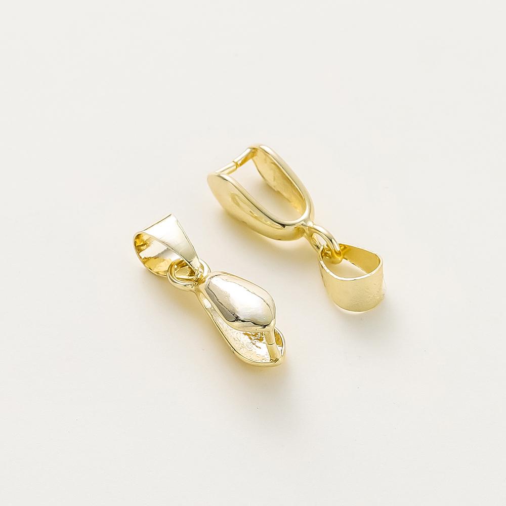 30 stuks/zak 14K 18K Verguld Knijp Hanger Oogje Messing Sluitingen Met Clip Hanger Haken Connector Ketting Maken Onderdelen
