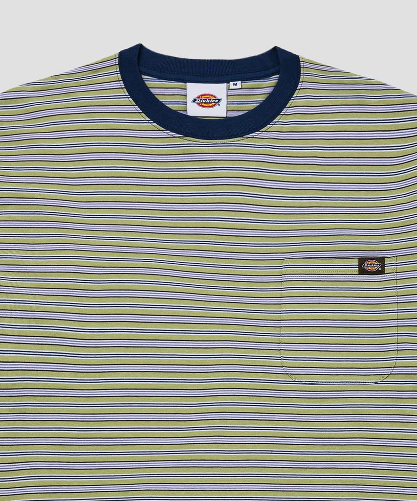 DICKIES Fine Stripe Pocket T-Shirt Olive