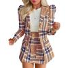 New Women's Autumn and Winter Temperament, Diligent Fashion, Casual Print, Long-sleeved Suit Skirt