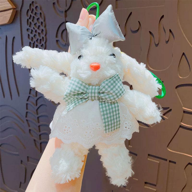 

Creative Cartoon Cute Long-Eared Rabbit Plush Keychain Pendant Student Bag Pendant Car Key Chain Small Gift