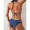 New Tight Two-Piece Bikini Set Sexy Women Solid Halter Swimsuit Hollow Backless Swimwear Summer Push Up Beach Bathing Suit