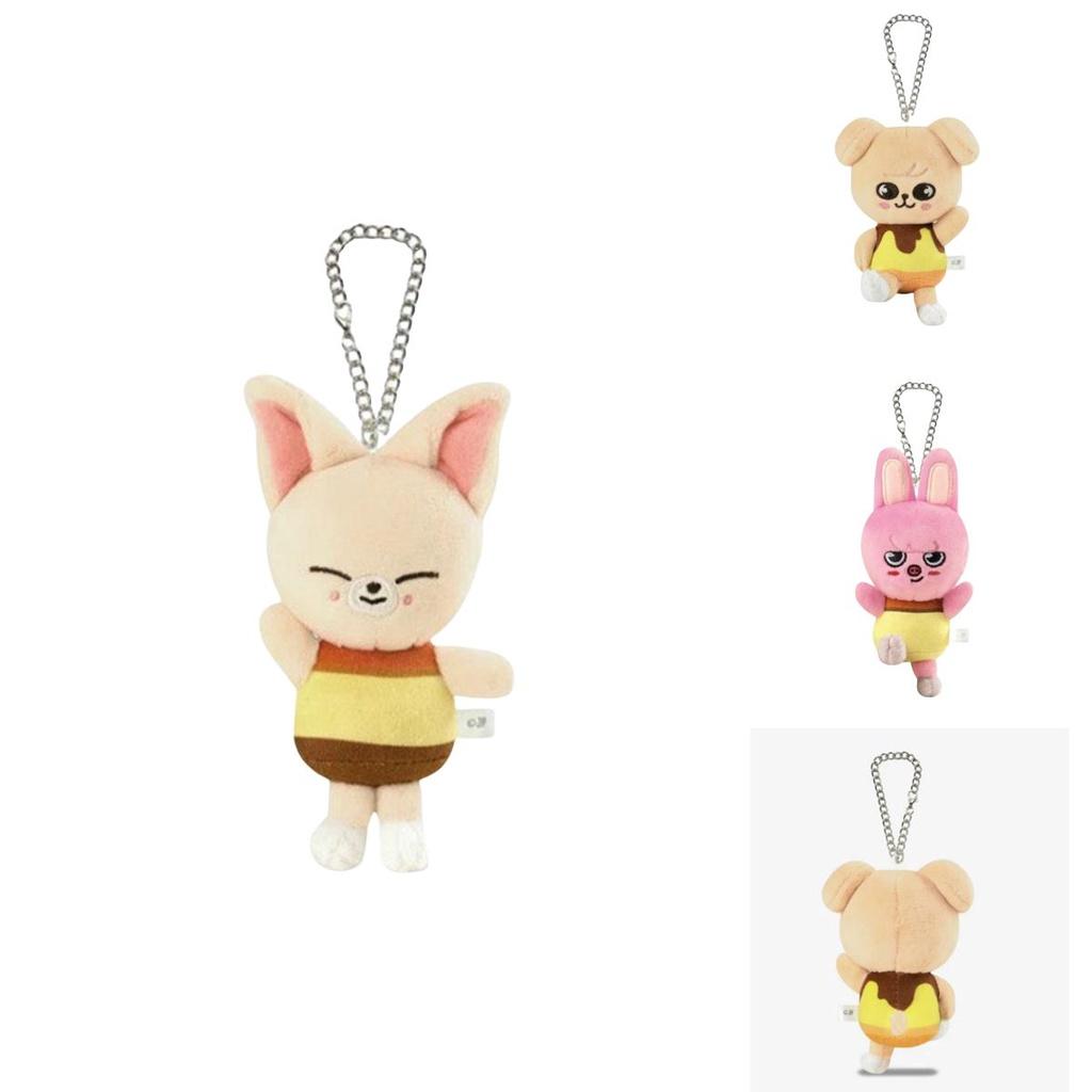 Jyp Felix Pluszowy Breloczek Zawieszka do Torebki Urocza Kreskówkowa Roślina Zabawka Miękki i Puszysty Design Białego Kota