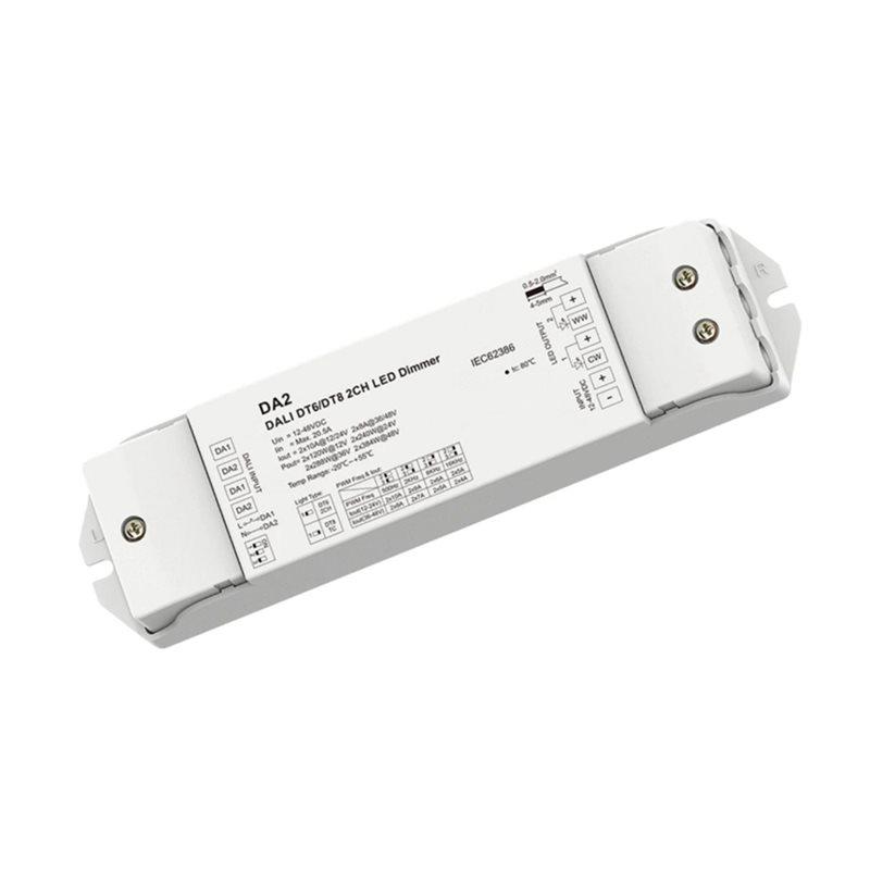 SHGO-DA2(DT6/DT8) Skydance 2 Channel For LED Strip Light Dimmer DT6 Dimming Or DT8 Color Temperature 10A/CH Constant Voltage