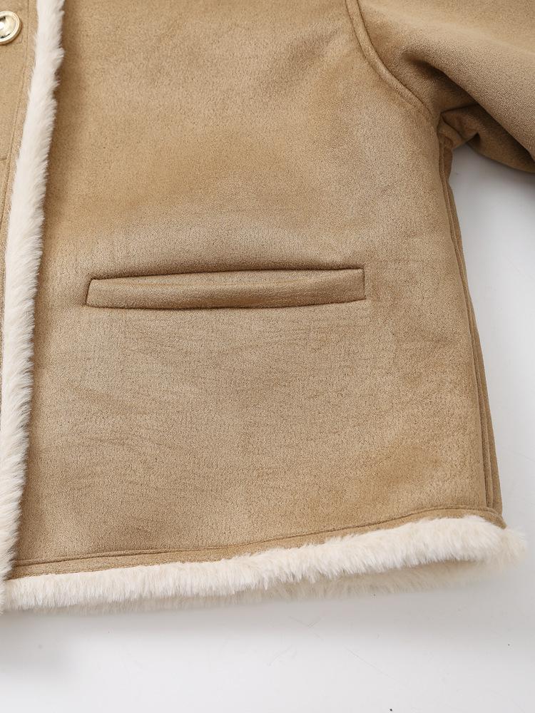 European and American Retro High Street Gold Button Double-Sided Cotton Jacket