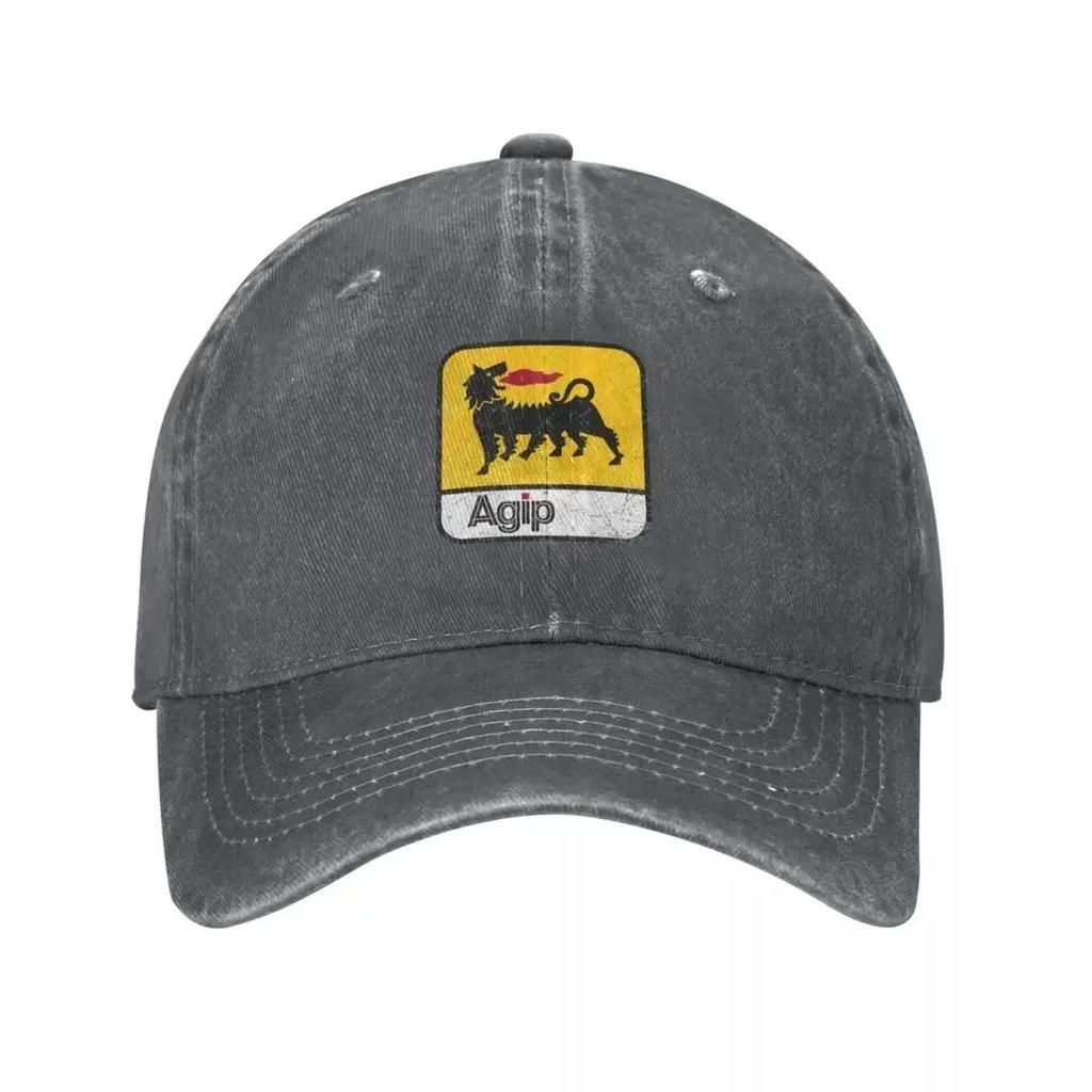 AGIP Oil Company Vintage Italy Baseball Cap Luxury Man Cap Sunscreen Fun Hats Golf Cap Womens Mens