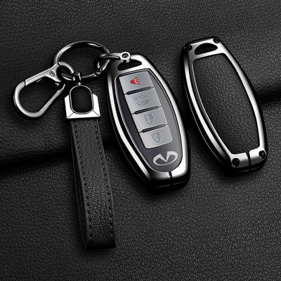 Zinklegierung Auto-Fernschlüssel Vollabdeckung Hülle Schlüsselanhänger für Infiniti Q50 Q60 Q70 Qx50 Qx60 Qx70 G25 Ex Fx Jx35 Fx25 Fx35 Ex35 Fx37 Jx35