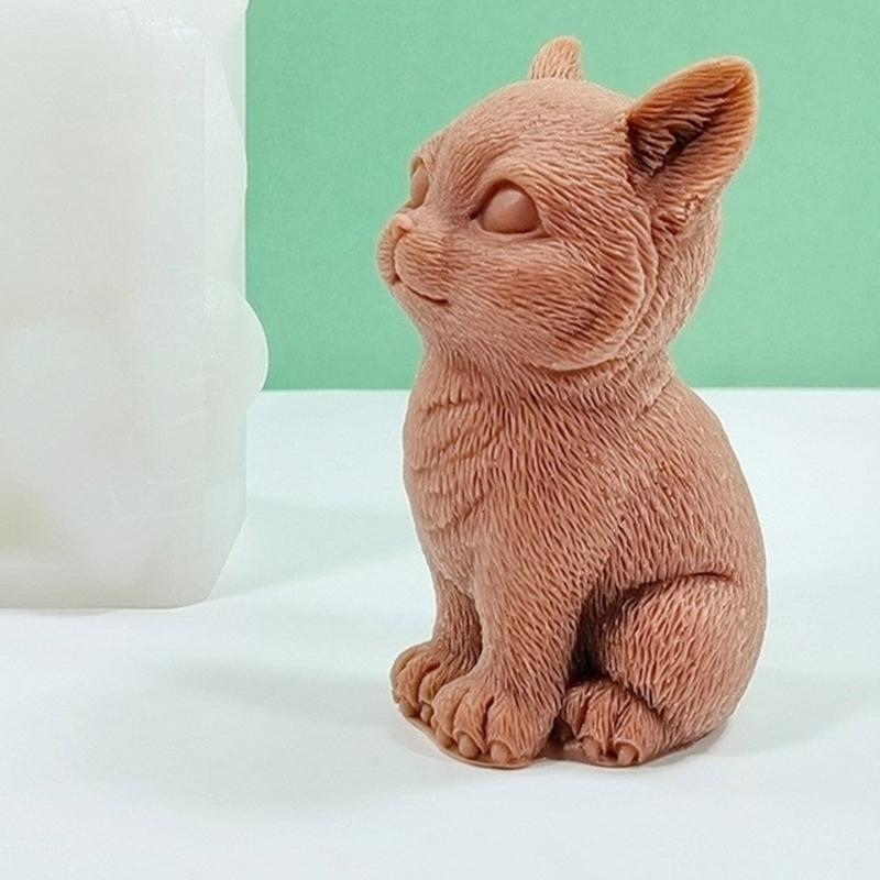 Silicone Mold Clay Craft Moulds Candle Making Moulds Cute Cat Shape Figure Mold Perfect Gift for Hand-Making Enthusiasts