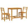 VidaXL 3-piece Balcony Set Solid Acacia Wood, Garden Furniture Set, Balcony Furniture Set, Table and 365854
