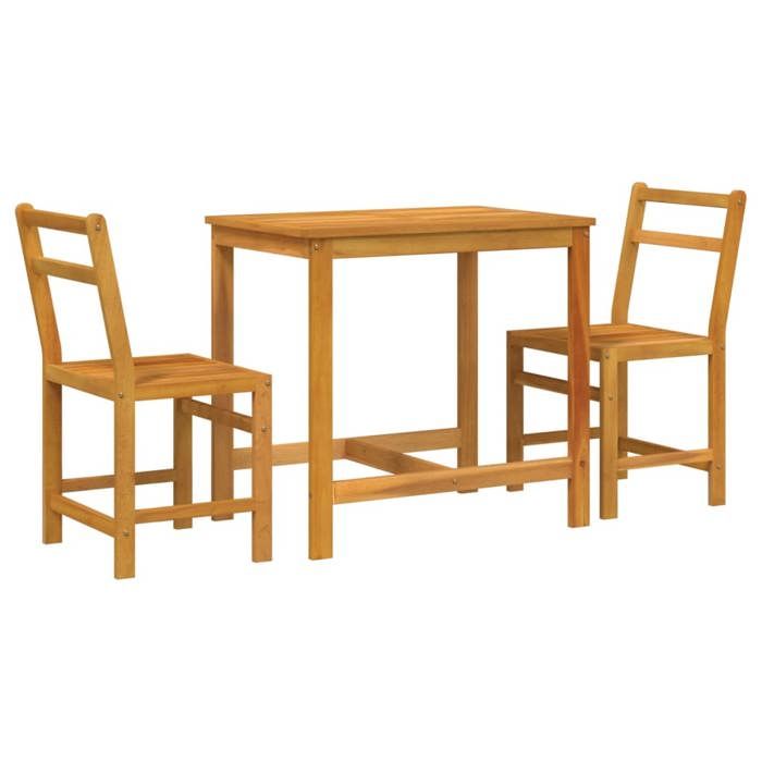 VidaXL 3-piece Balcony Set Solid Acacia Wood, Garden Furniture Set, Balcony Furniture Set, Table and 365854